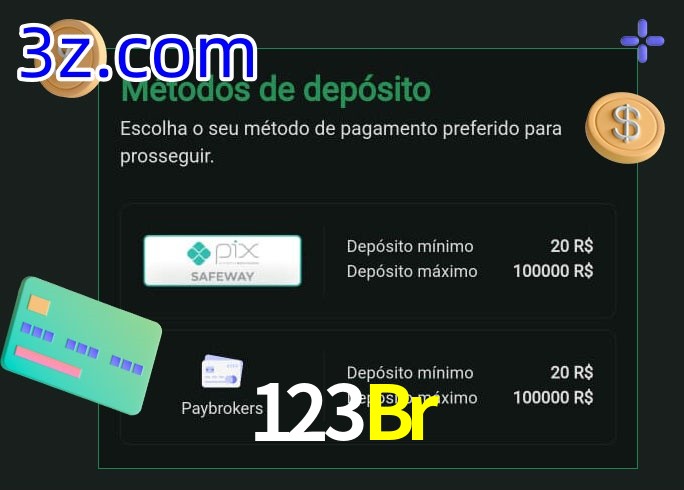 O cassino 123Br oferece uma grande variedade de métodos de pagamento